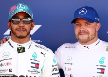Valtteri Bottas, right, revealed he fell into depression and nearly quit F1 after becoming the 'wingman' to seven-time world champion Lewis Hamilton