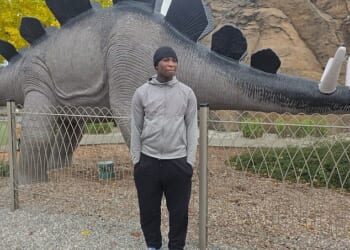 Eghosa Ogbebor (pictured) was found lifeless as police responded to emergency calls at 3.40pm on Thursday on Lord Warwick Street in Woolwich