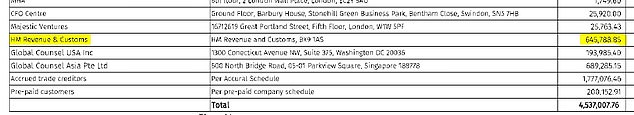 Documents at Companies House show Lord Mandelson's old firm Global Counsel owed £645,000 to the taxman when it went bust this year
