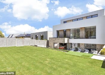 A stunning seaside home (pictured) with access to a secret padlocked tunnel that inspired The Thirty-Nine Steps has hit the market for £2.25million