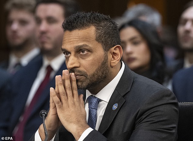 The report claims that Patel has grown 'deeply paranoid' over being fired by the Trump administration