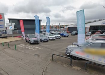 Matthew Davies sued his former employers at White Dove Garages (pictured) in Cardiff after hearing his colleagues make sexist remarks about women