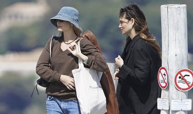 Margot Robbie and Phoebe Tonkin enjoyed a luxury day out at celebrity hotspot Club 55 in Saint-Tropez on Wednesday