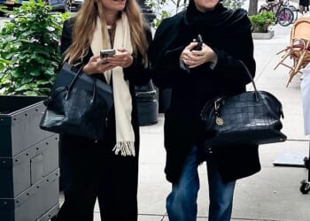 Mary-Kate and Ashley Olsen were spotted on a rare outing together in New York City on Thursday