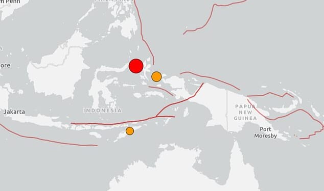 The 7.4 magnitude earthquake struck off the coast of Indonesia on Thursday morning