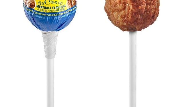 Ikea and Chupa Chups have teamed up in a 'world-first' collaboration to launch the Meatball Lollipop this April Fool's Day