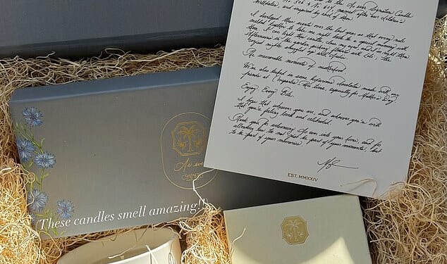 American influencer Carly (@mycityapartment) shared a photo of the £115 box from As Ever, including gourmet chocolates, on her Instagram Stories and tagged Meghan's lifestyle brand.