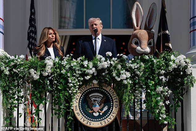 The annual event, which is hosted by the White House Historical Association, sees a traditional egg roll as well as dozens of activity booths set up on the White House's South Lawn