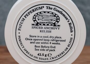 Gentlemen's Relish, a condiment sometimes spread on toast, is made of anchovies, rusk, butter and a secret combination of herbs and spices