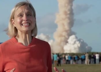 The BBC's Science Editor, Rebecca Morelle (pictured) joined hundreds of other spectators in Florida to witness the historic launch