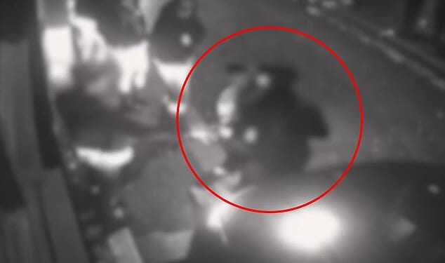 This is the moment a Romanian confidence trickster pretends to be a heartbroken lover before stealing a clubber's £11,000 Rolex watch