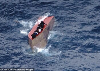 More than 70 migrants are feared to have died after a crammed small boat capsized in the Mediterranean Sea