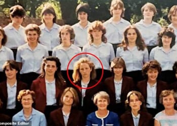 Imogen Edwards-Jones, circled, when she was at Malvern Girls’ College. It was small but it had simply, quietly and without any fuss been educating girls since 1893