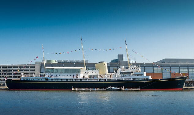 Regal in Leith: The permanently moored Royal Yacht Britannia, voted the Number 1 UK attraction by Tripadvisor last year, gives an insight into the late Queen's time on board her beloved 'palace at sea', which served her for 44 years