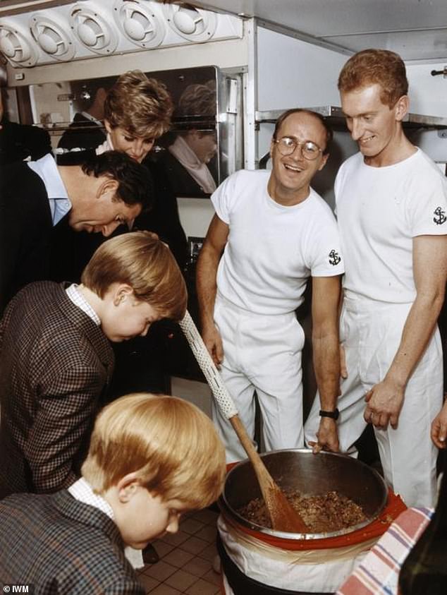A state-of-the-art visitor entrance reveals some of the family moments the royals shared on board, including helping to make the famous Britannia Christmas Pudding on 'Stir it up Sunday'