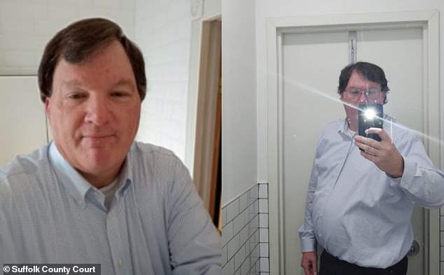 Rex Heuermann in selfies submitted as evidence in the case. He used burner phones to contact several of the victims