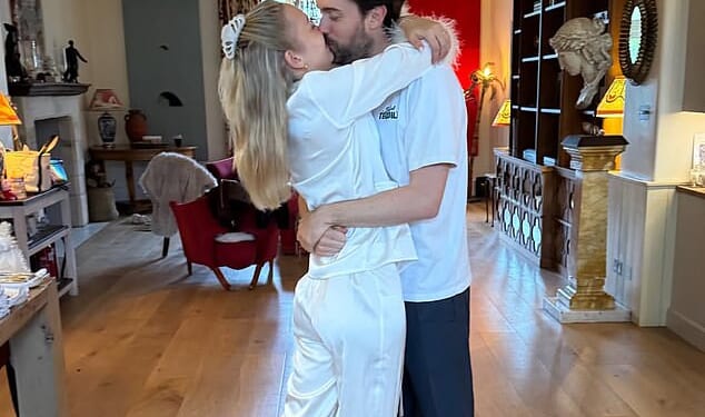 Newly-married Roxy Horner and Jack Whitehall packed on the PDA in a sweet Instagram snap on Monday