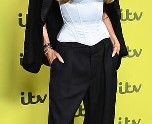 Olivia Attwood dressed to impress in a power suit as she hit the red carpet at the 2026 ITV showcase in London on Thursday night