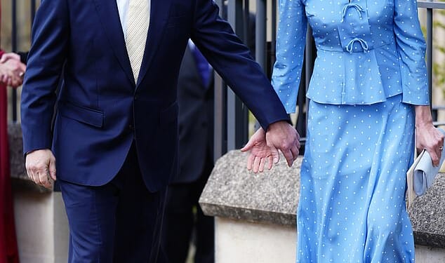 Peter Phillips and Harriet Sperling showcased their royal blended family as they attended the Easter Sunday service in Windsor today