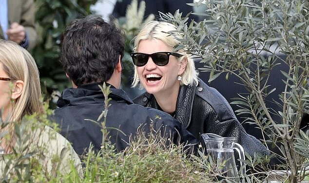 Pixie Geldof was all smiles as she enjoyed lunch with friends in Primrose Hill, London ahead of the 12th anniversary of her late sister Peaches' death on Friday