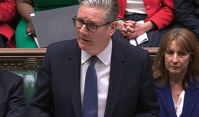 Sir Keir jumped off his corner stool and flurry-punched, windmilling, flailing, jumping up and down and shouting. Anything to save himself, writes Quentin Letts