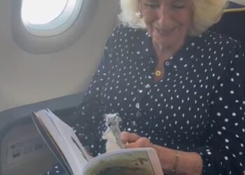 Video footage has captured Camilla transporting Roo, a replica of a missing toy that belonged to Christopher Robin Milne, son of AA Milne who wrote the Winnie-the-Pooh children's book series, to the US as part of her and King Charles's state visit