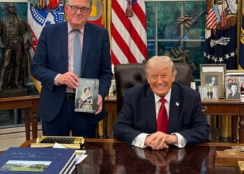 As Donald Trump started flicking through the index to look up a few of the things Robert Hardman had written about him, there was a deafening silence in the room