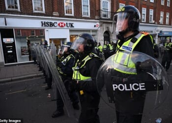 Hundreds of protesters descended on Epsom town centre last Wednesday to demand descriptions of anyone involved