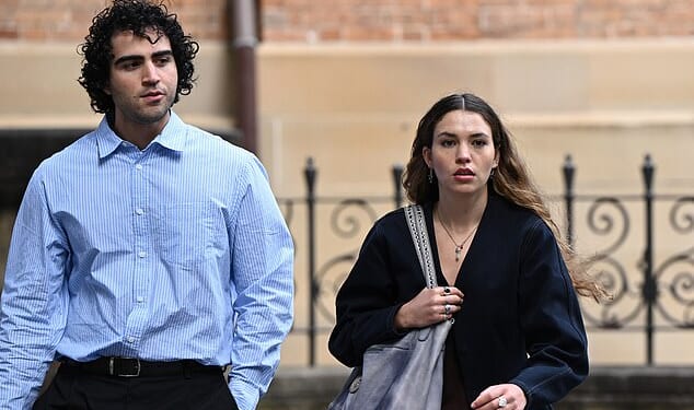 Charlotte MacInnes (right) during a break at the Federal Court of Australia, in Sydney, Thursday, April 23, 2026. (AAP Image/Bianca De Marchi) NO ARCHIVING