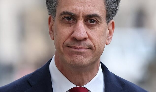 A growing number of Labour MPs are calling on Energy Secretary Ed Miliband (pictured) to soften his Net Zero agenda to tackle the cost of living and bring down bills