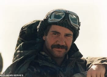 Falklands War veteran Darren Gough, 63, was killed when he was knocked off his motorbike by Christine Baxter in her Land Rover
