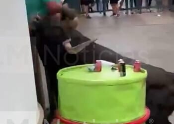 Santiago Barrero San Roman, 30, had been taking part in the San Marcos festivities in Beas de Segura, Jaen, on Friday evening when the incident took place