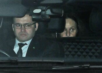 A car arrives at Clarence House for the christening on December 12, 2025. Sarah Ferguson was expected to attend