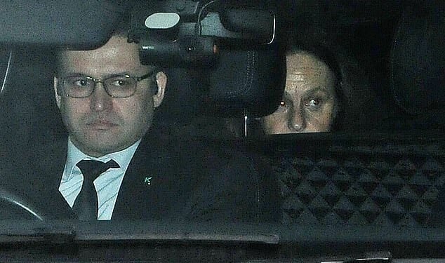 A car arrives at Clarence House for the christening on December 12, 2025. Sarah Ferguson was expected to attend