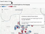 Schools are pocketing up to £700,000 each to teach pupils who don't speak English as their first language as bill hits all-time high of £572million