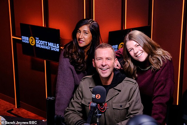 The Radio 2 DJ, 53, was axed on Monday after claims he had been questioned in 2018 by Scotland Yard over alleged serious sexual offences against a boy under the age of 16 (pictured with Tina and Ellie Brennan)