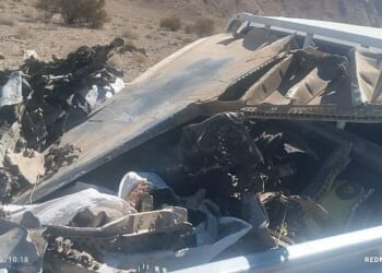 A second US airman shot down over Iran has been rescued in a daring rescue mission following a fierce firefight with the IRGC, reports say. The wreckage of the pilot's F-15E fighter jet is pictured