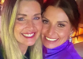 Coleen Rooney (right) celebrated her 40th birthday in Wagatha Christie fashion - with security at her £20 million mansion and guests being told the party theme at the last minute