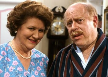 Patricia Routledge¿s (left) sharp-elbowed character in Keeping Up Appearances - who place themselves in the upper part of the social ladder, are 40 per cent less likely to die young, according to research in Health Psychology