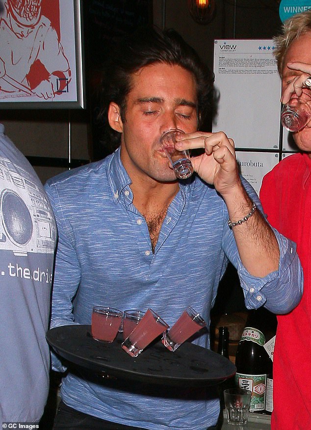 The TV star, 37, who previously admitted he 'could have died' at the height of his drinking, has been open about his 'bad habits' with alcohol; pictured 2014