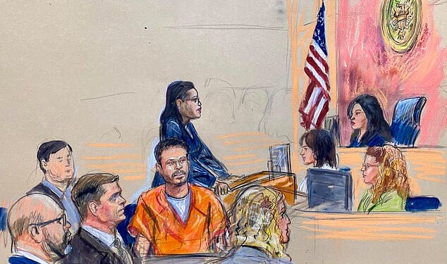 It was the first time that he had been seen publicly since Monday, when he was arraigned on three counts, including attempted assassination and two guns charges
