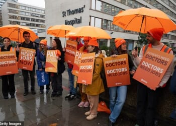 Strikes by junior doctors have cost hospitals £3billion ¿ as they walk out again on Tuesday