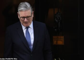 Sir Keir Starmer outside No 10. Support for the Prime Minister continued to drain away on Wednesday as he was challenged by some of his top Cabinet colleagues