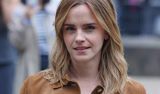 Emma Watson (pictured) seemed to go to extreme lengths to avoid being photographed with Jay Shetty, says Harriet Kean