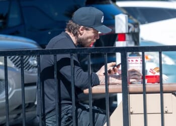 Brooklyn Beckham was spotted cutting a solitary figure while stepping out for fast food in Los Angeles on Sunday, while his estranged family lived it up in NYC