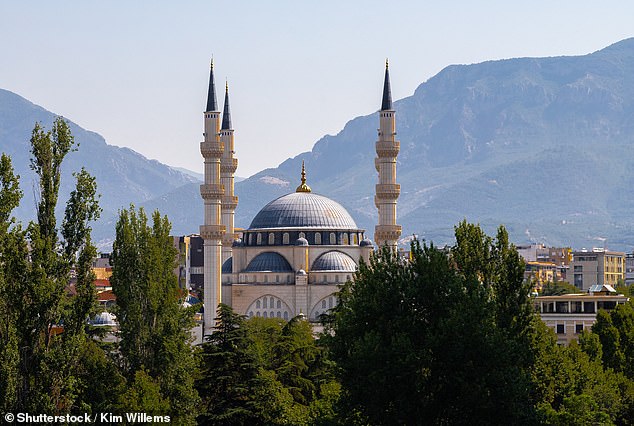 Seen is the Namazgah Mosque situated in Albania's capital city, Tirana
