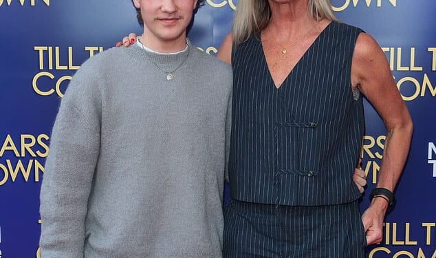 Tamzin Outhwaite, 55, has opened up about her family's journey to acceptance after her eldest child Flo, 17, came out as transgender (pictured in July 2025 together)