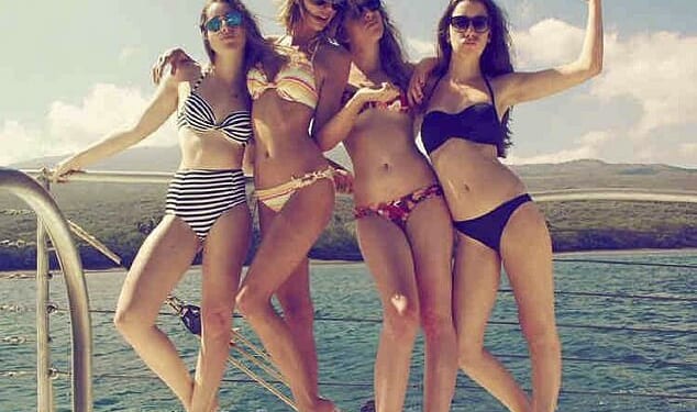 Taylor Swift is planning her star-studded bachelorette party before her big June wedding to Travis Kelce, according to a Thursday report from UsWeekly. Seen with the Haim sisters