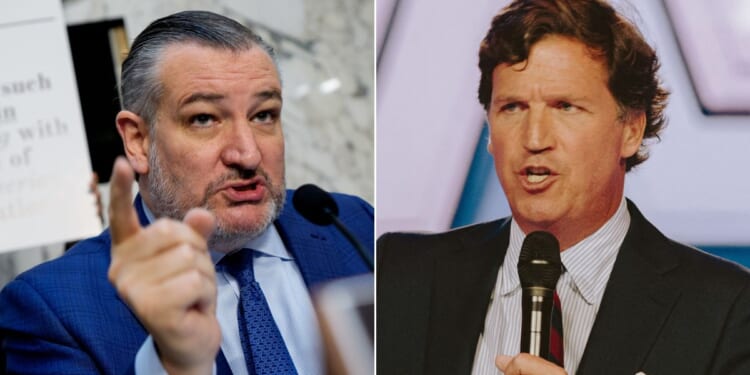 GOP Sen. Ted Cruz of Texas, left, lashed out at former Fox News host Tucker Carlson's remarks praising Islam.