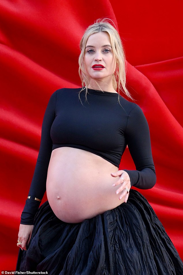 Pregnant Laura Whitmore showed off her blossoming baby bump